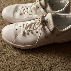 White Athletic On Cloud Sneakers